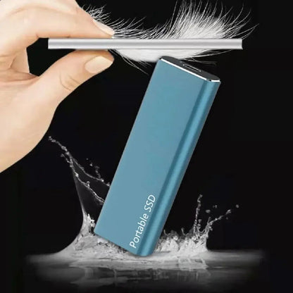 Disco SSD esterno portatile 1TB in alluminio nero