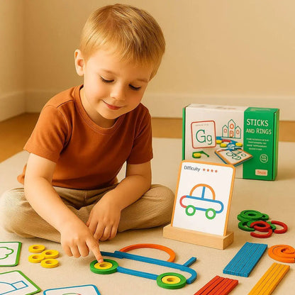 Puzzle Bambini Montessori – Sticks & Rings™