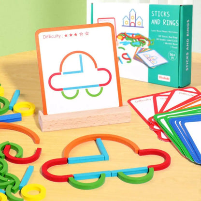 Puzzle Bambini Montessori – Sticks & Rings™