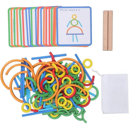 Puzzle Bambini Montessori – Sticks & Rings™
