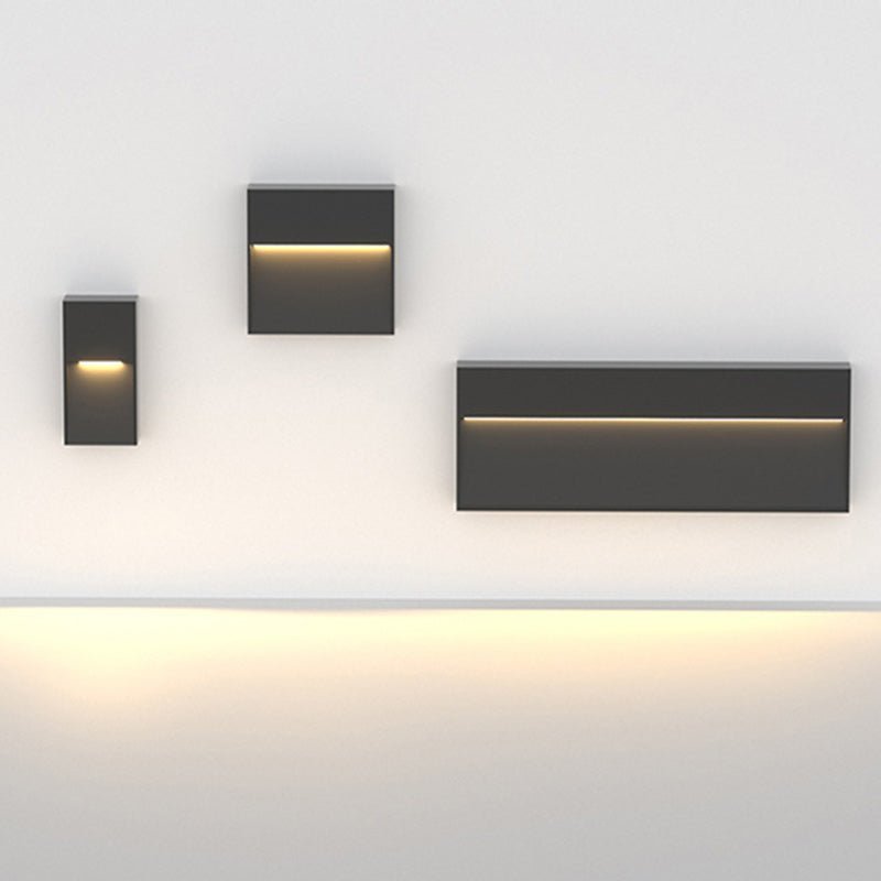 BESEGLOW – Lampada da parete esterna quadrata a LED in acciaio inossidabile e alimentata a energia solare