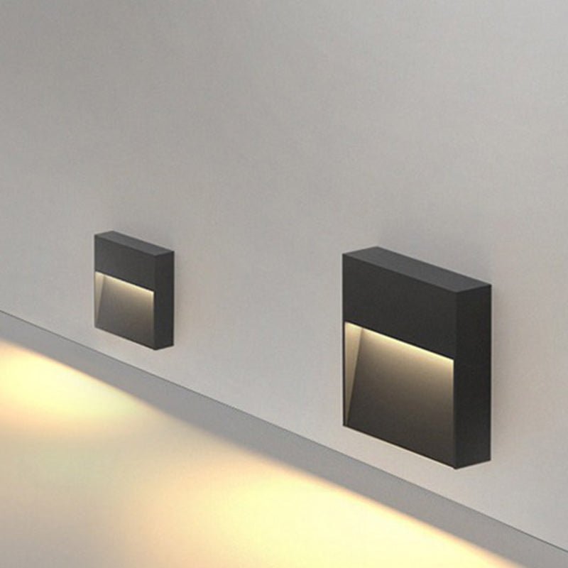 BESEGLOW – Lampada da parete esterna quadrata a LED in acciaio inossidabile e alimentata a energia solare