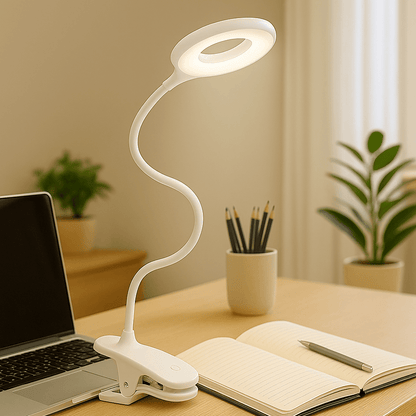 LUMICLIP – Lampada da Lettura LED USB con Morsetto, Funzione Dimmer e Collo Regolabile