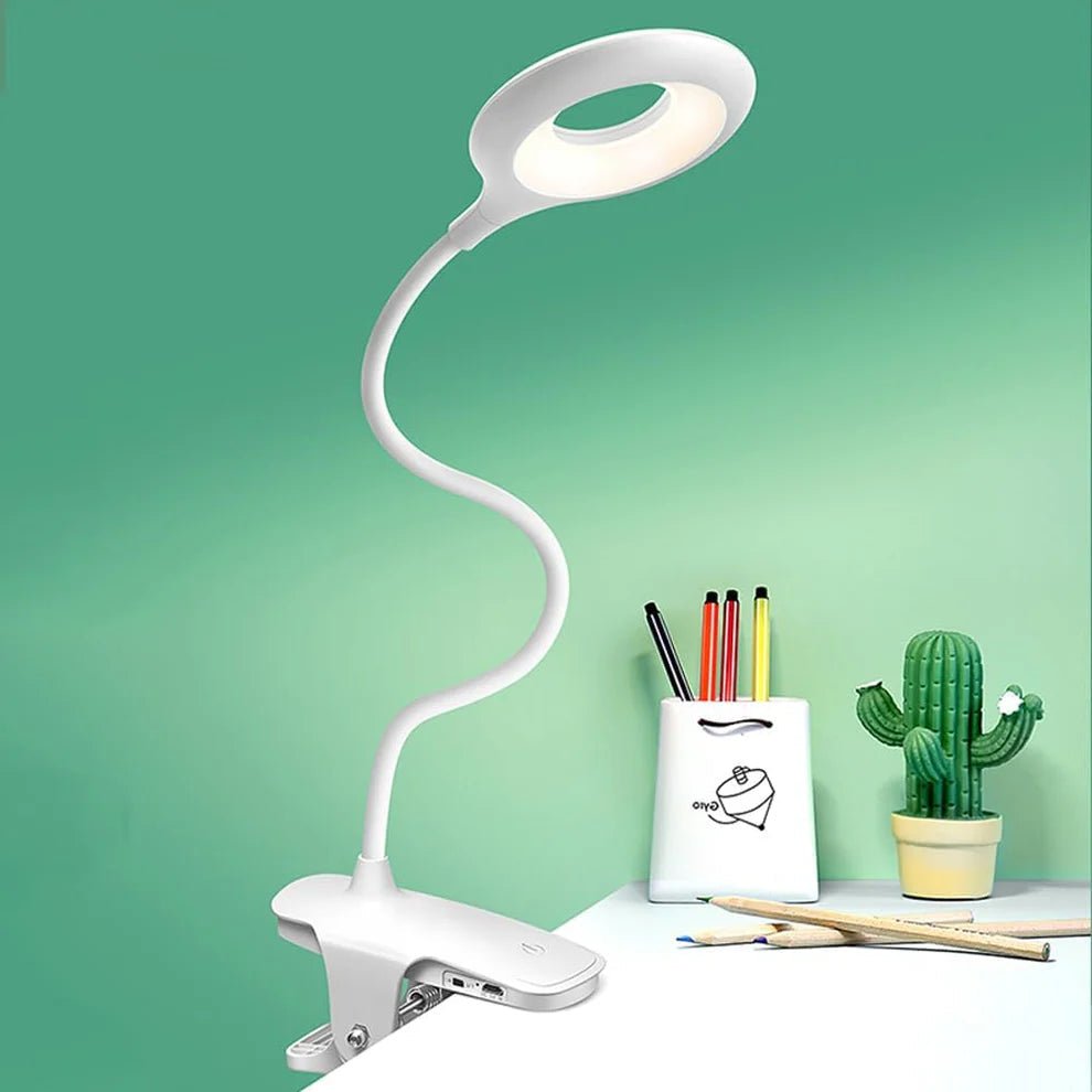 LUMICLIP – Lampada da Lettura LED USB con Morsetto, Funzione Dimmer e Collo Regolabile