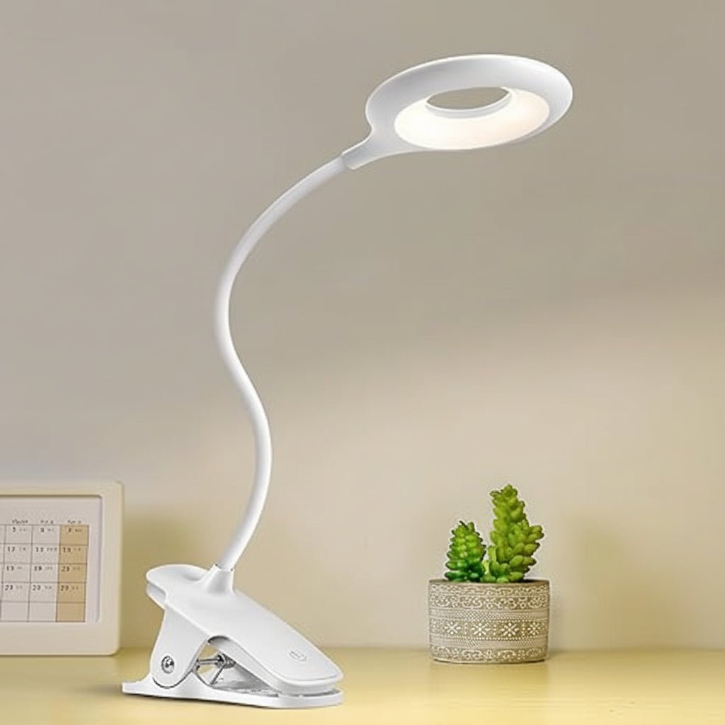 LUMICLIP – Lampada da Lettura LED USB con Morsetto, Funzione Dimmer e Collo Regolabile