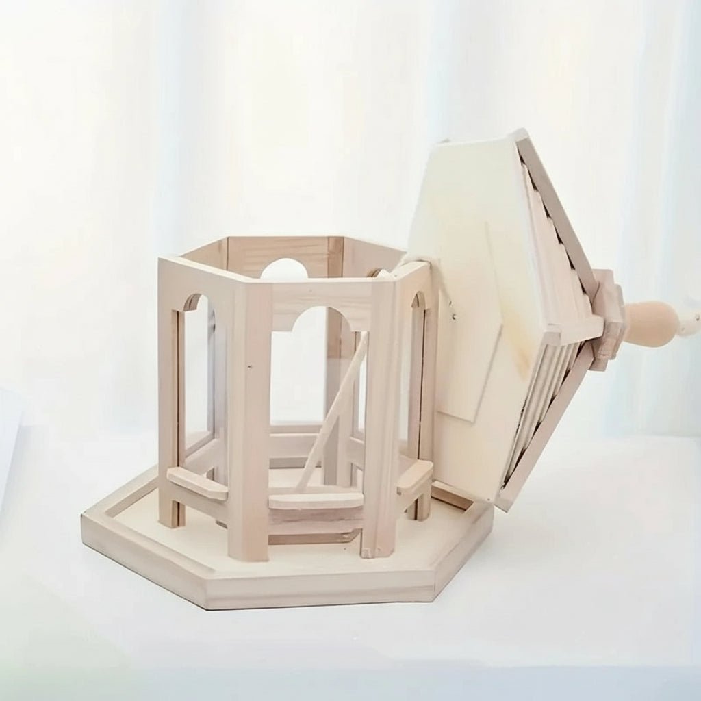 NATUREWELL – Casetta per uccelli rustica fatta a mano con sistema idrico integrato in legno