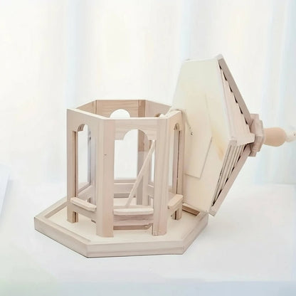 NATUREWELL – Casetta per uccelli rustica fatta a mano con sistema idrico integrato in legno