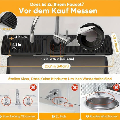 CLEANKITCH - Paraschizzi pratici per lavelli da cucina con drenaggio rapido