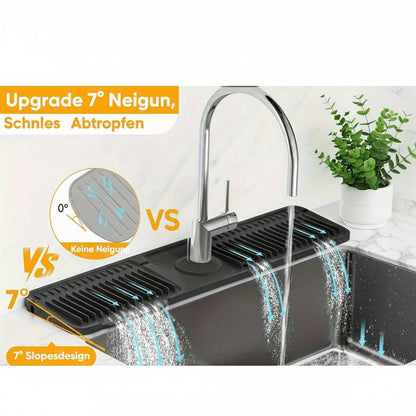 CLEANKITCH - Paraschizzi pratici per lavelli da cucina con drenaggio rapido