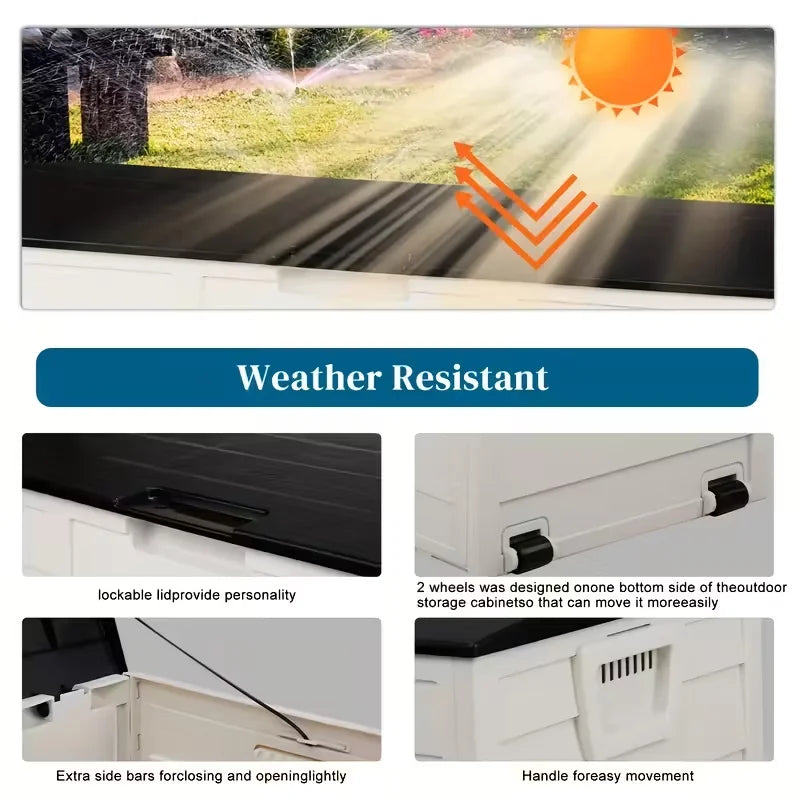 GARDENSAFE – Contenitore da giardino robusto con coperchio bloccabile
