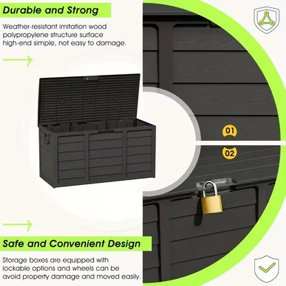 GARDENSAFE – Contenitore da giardino robusto con coperchio bloccabile