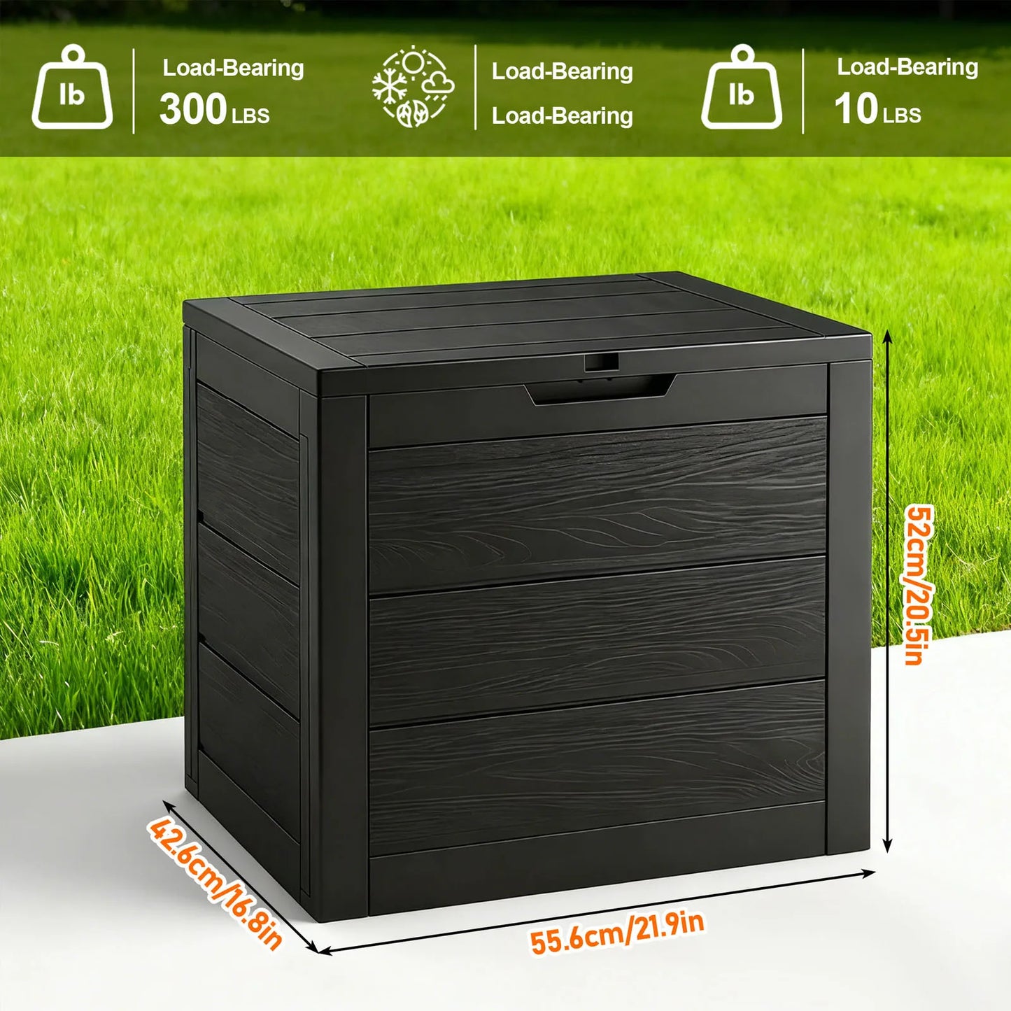 GARDENSAFE – Contenitore da giardino robusto con coperchio bloccabile