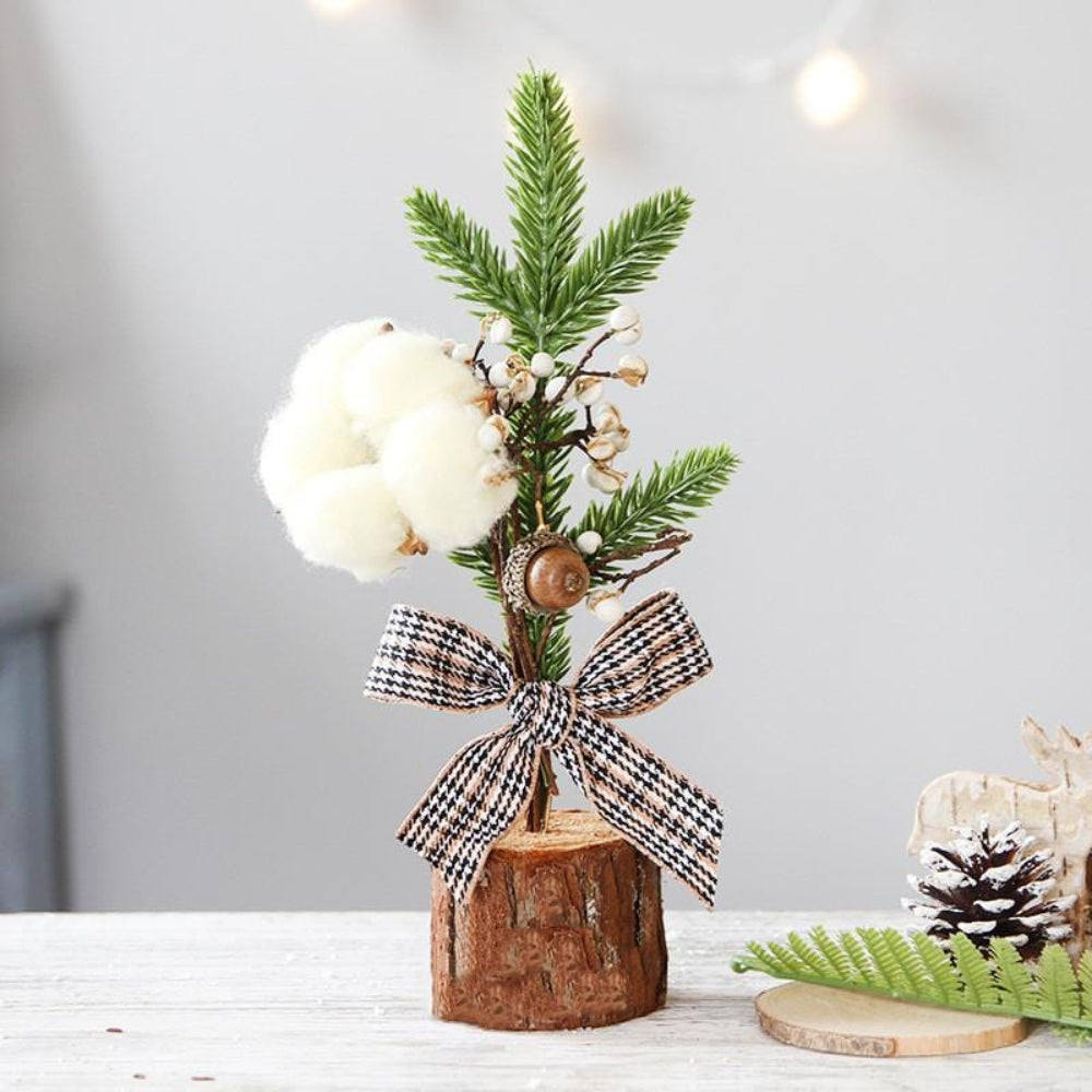 RusticBough | Mini albero di Natale da tavolo per una calda decorazione natalizia