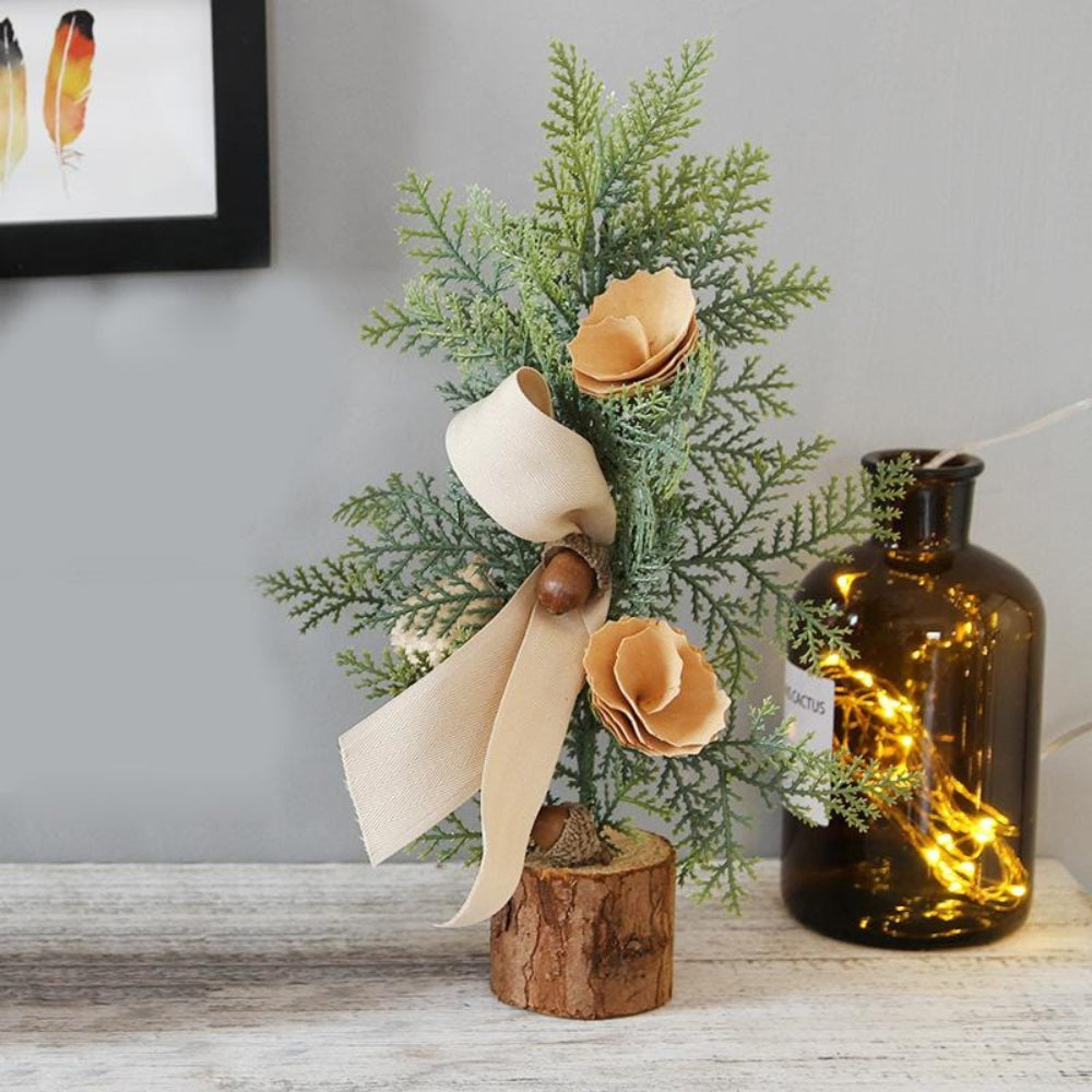 RusticBough | Mini albero di Natale da tavolo per una calda decorazione natalizia