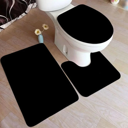 ComfiMat – set da 3 pezzi di tappetini da bagno in flanella con fondo antiscivolo