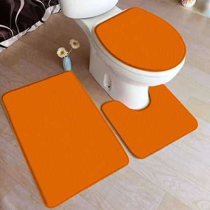 ComfiMat – set da 3 pezzi di tappetini da bagno in flanella con fondo antiscivolo
