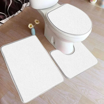 ComfiMat – set da 3 pezzi di tappetini da bagno in flanella con fondo antiscivolo
