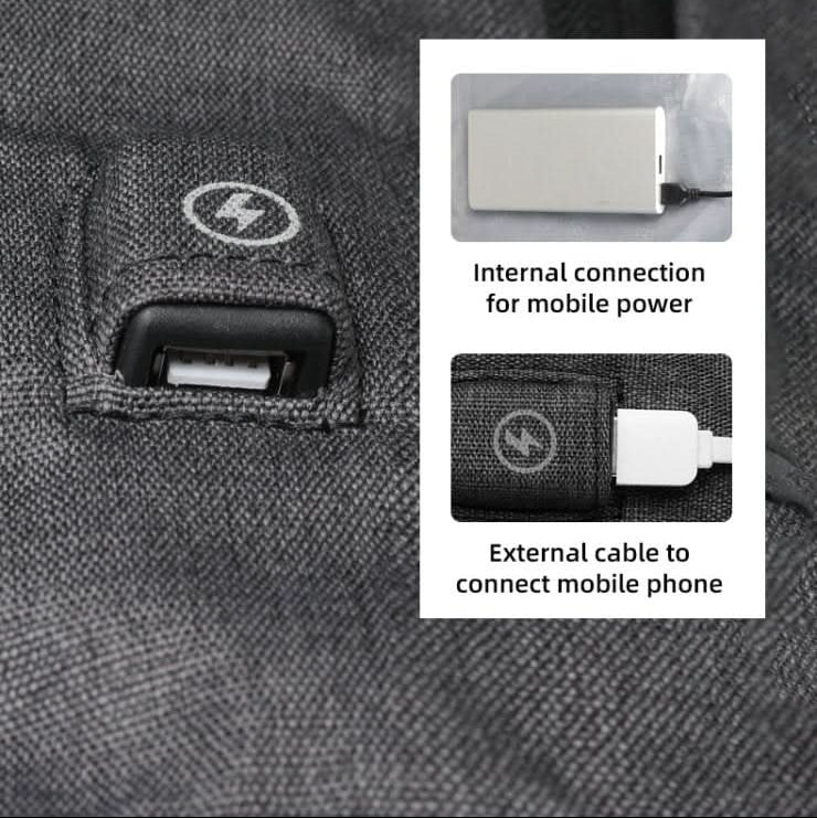 URBANTRAIL Rolltop - Zaino multifunzionale da esterno con porta USB