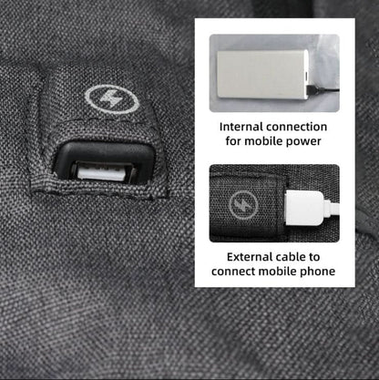 URBANTRAIL Rolltop - Zaino multifunzionale da esterno con porta USB