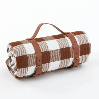 PICSTYLE – Coperta impermeabile da picnic a quadretti con tracolla pratica