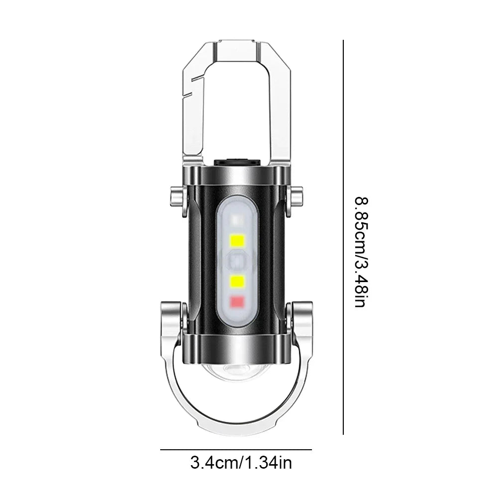 MICROLIGHT – Mini torcia portachiavi con potenti modalità di illuminazione