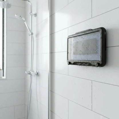 AQUAHOLD – Supporto impermeabile per smartphone girevole per bagno e cucina