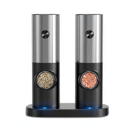 SPICE DUO – Set di macinapepe e sale elettrici con impostazione di macinatura regolabile