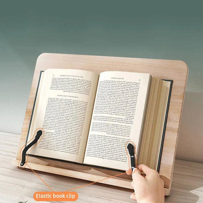 READSTYLE – Supporto per libri in legno regolabile, pieghevole e salvaspazio
