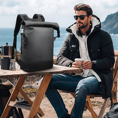 URBANTRAIL Rolltop - Zaino multifunzionale da esterno con porta USB