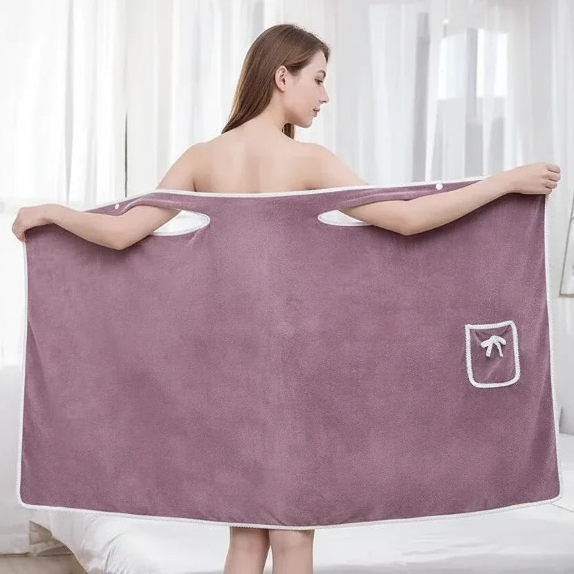AquaWrap – Asciugamano da bagno portatile per donna ad asciugatura rapida