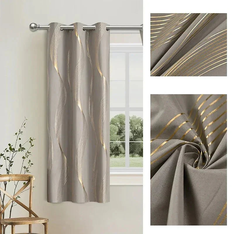 NORDALIS - Tende oscuranti eleganti con motivo marmoreo moderno e a onde per gli spazi abitativi