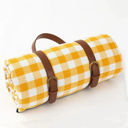 PICSTYLE – Coperta impermeabile da picnic a quadretti con tracolla pratica