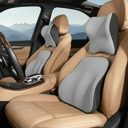 MEMORIDE – Cuscino cervicale e lombare in memory foam per auto, per il massimo comfort
