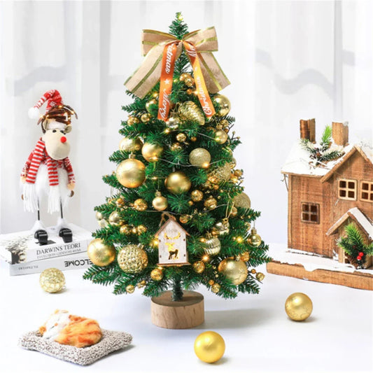 Mini albero di Natale - Realistico innevato - Decorazione da tavolo da scrivania