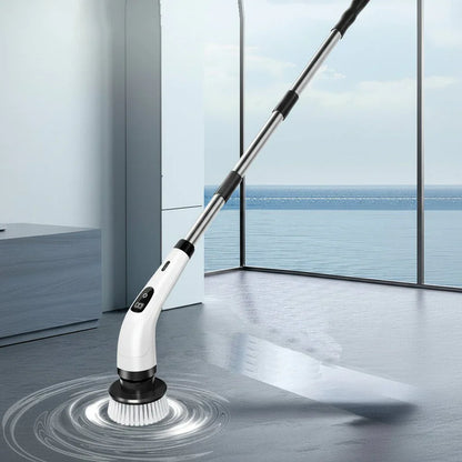 SPINFLEX – Spazzola per la pulizia senza fili con manico telescopico e 7 testine intercambiabili