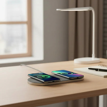 Stazione di ricarica wireless da 40 W - Ricarica ultrarapida per iPhone, AirPods e Samsung