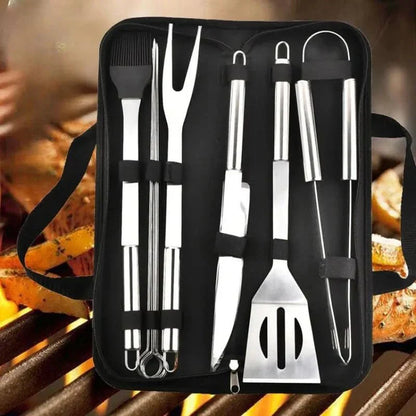GrillMaster Pro – Set di utensili per barbecue in acciaio inossidabile per uso all'aperto