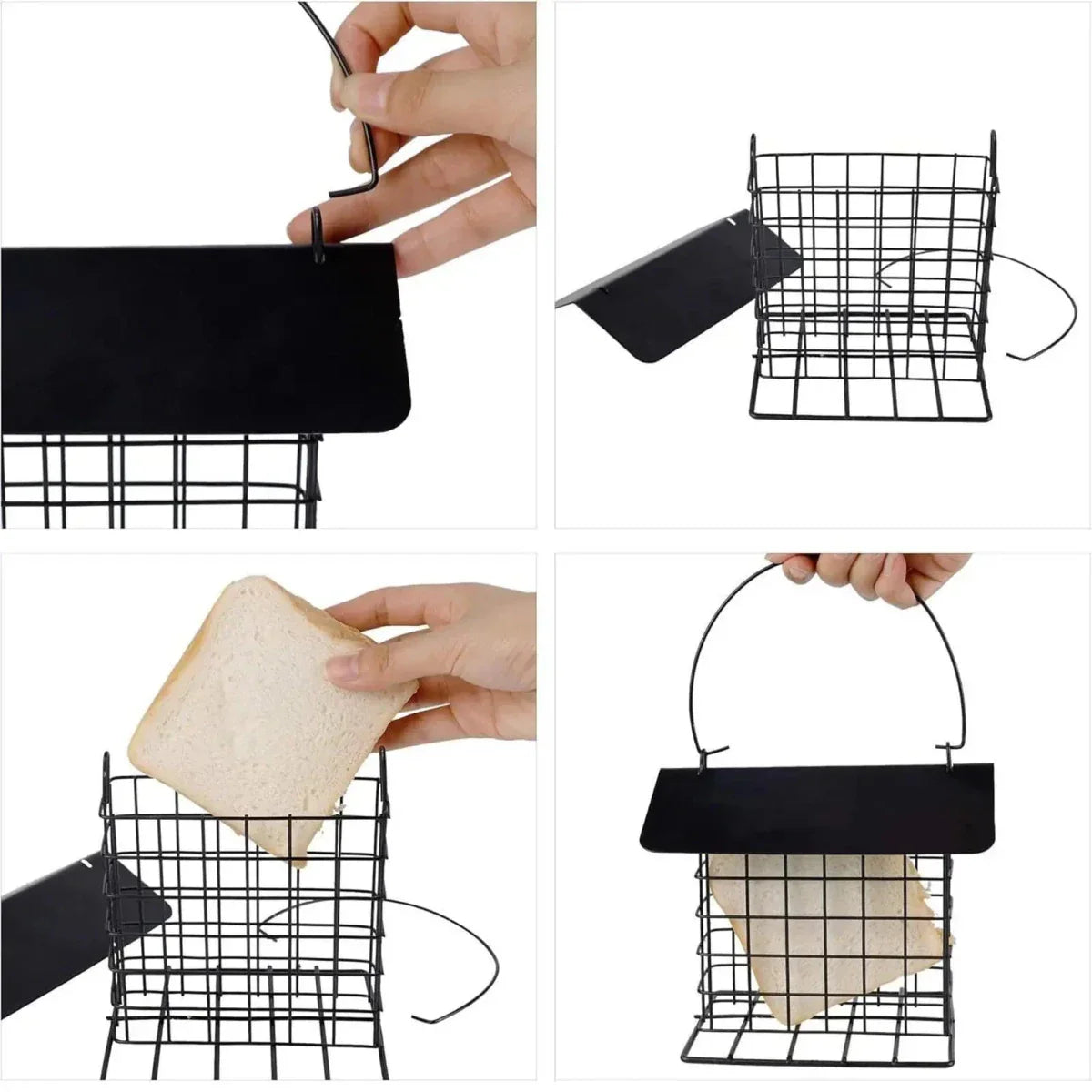 BIRDNESTER – Alimentatore per uccelli appeso con tetto resistente alle intemperie
