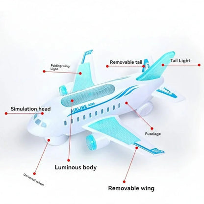 SPINJET – aereo giocattolo LED elettrico con rotazione a 360° e musica