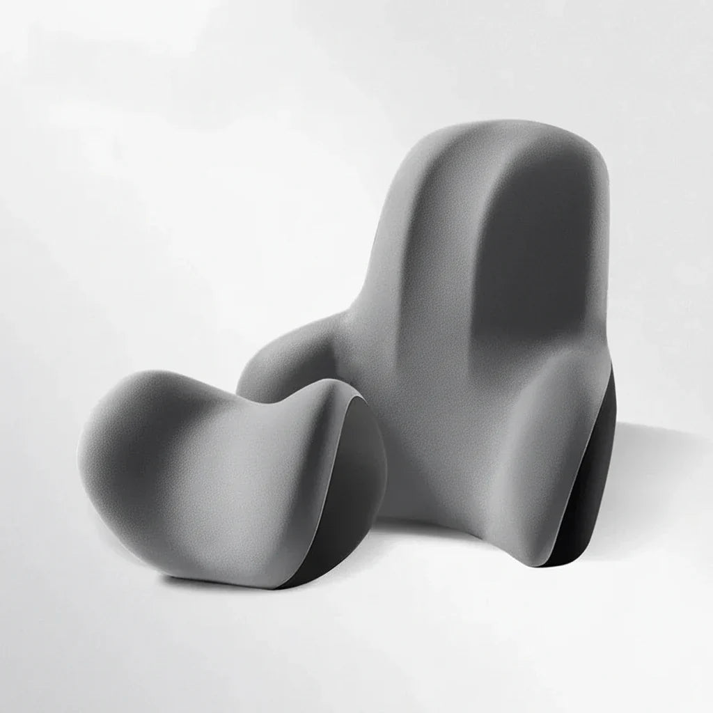 AUTOERGON – Supporto cervicale e lombare per auto in memory foam per un comfort di seduta ergonomico