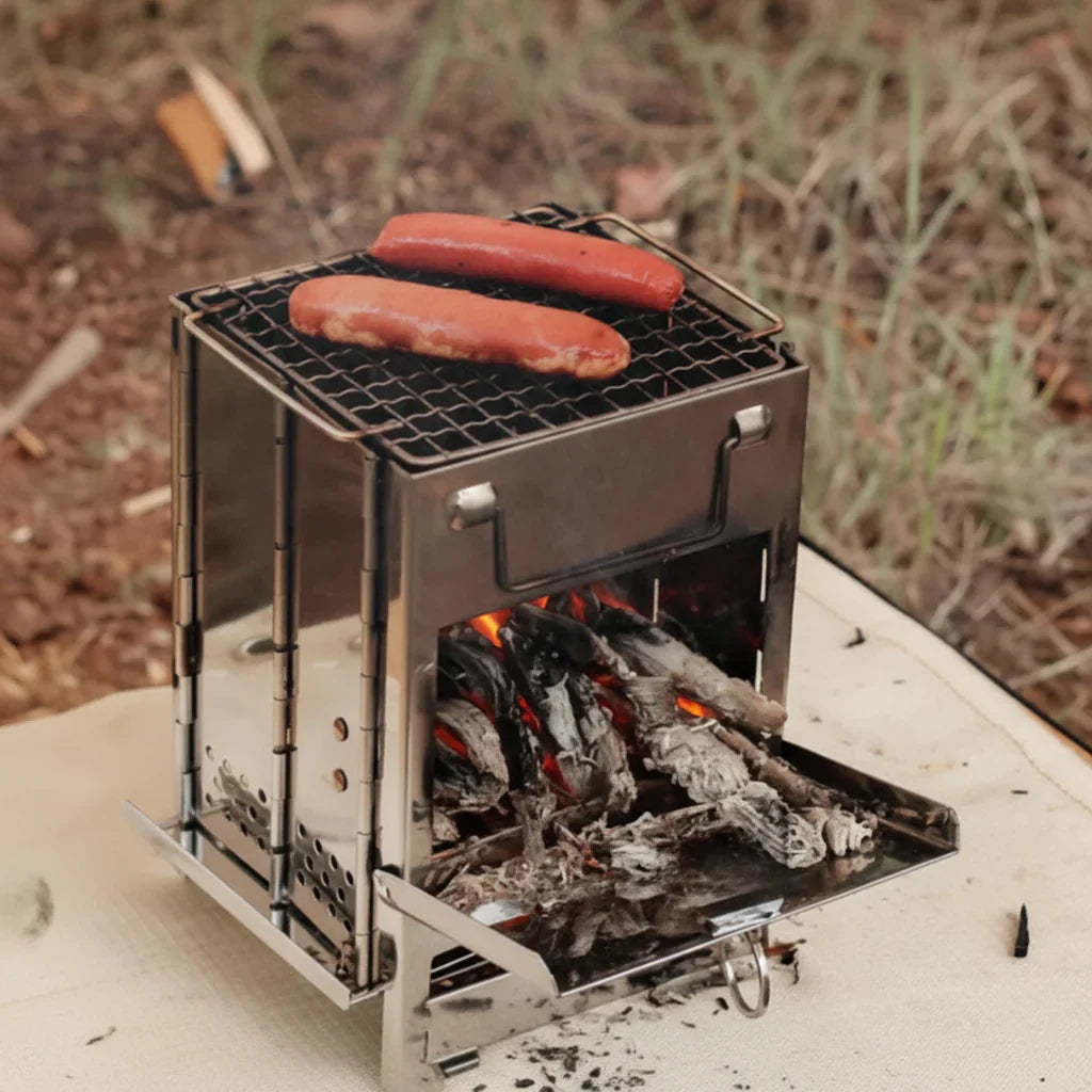 FLEXFIRE – Fornello da campeggio portatile in acciaio inossidabile per cucina all'aperto