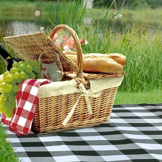 PICSTYLE – Coperta impermeabile da picnic a quadretti con tracolla pratica