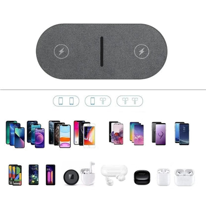 Stazione di ricarica wireless da 40 W - Ricarica ultrarapida per iPhone, AirPods e Samsung