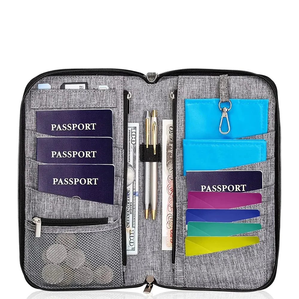 Madalyn | Versatile portafoglio porta passaporto con blocco RFID multiscomparti