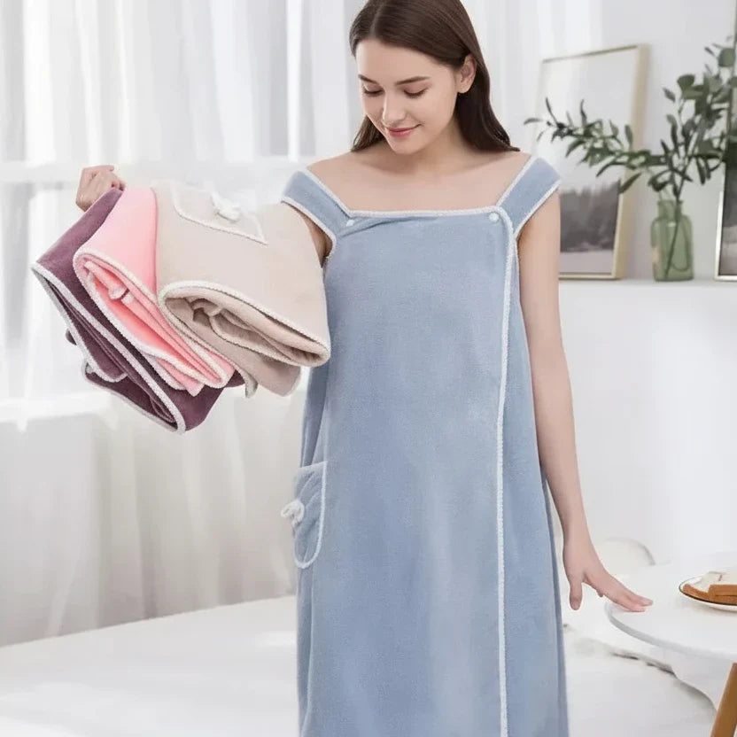 AquaWrap – Asciugamano da bagno portatile per donna ad asciugatura rapida