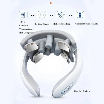 NECKVIBE – Dispositivo per il collo con vibrazione intelligente e riscaldamento per un profondo rilassamento