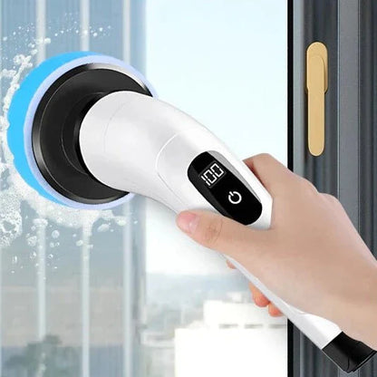 SPINFLEX – Spazzola per la pulizia senza fili con manico telescopico e 7 testine intercambiabili