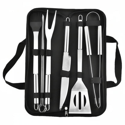 GrillMaster Pro – Set di utensili per barbecue in acciaio inossidabile per uso all'aperto
