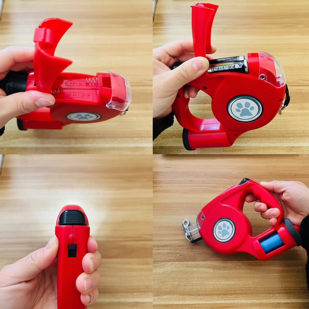 BRIGHTSTRIDE – Guinzaglio LED per cani con torcia integrata per passeggiate sicure