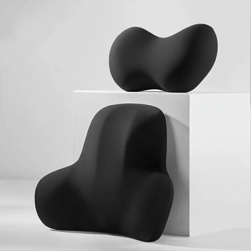 AUTOERGON – Supporto cervicale e lombare per auto in memory foam per un comfort di seduta ergonomico